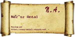 Nász Antal névjegykártya