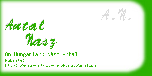 antal nasz business card